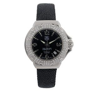 Tag Heuer Formula 1 WAC1214 Diamond Bezel 37mm Black Dial Ladies Watch